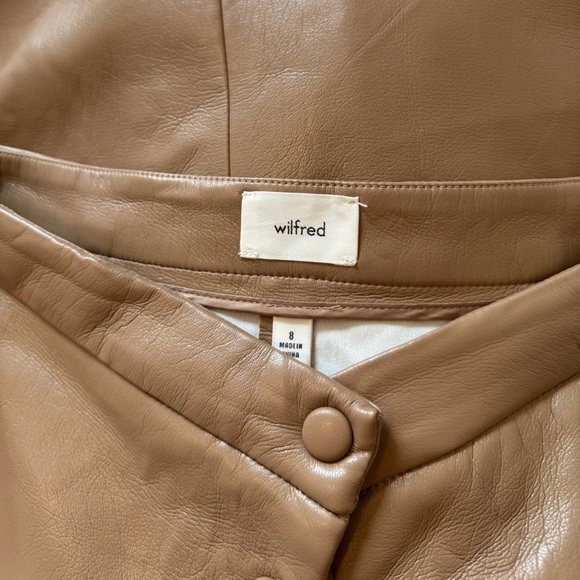 Aritzia vegan leather tan pencil skirt - Picture 5 of 5